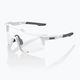 100% Speedcraft matinės baltos/hiper sidabrinės spalvos veidrodiniai dviratininkų akiniai 10