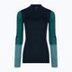 Moteriški termoaktyvūs marškinėliai ilgomis rankovėmis Smartwool Intraknit Thermal Merino Baselayer Colorblock 1/4 deep navy 3