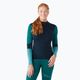 Moteriški termoaktyvūs marškinėliai ilgomis rankovėmis Smartwool Intraknit Thermal Merino Baselayer Colorblock 1/4 deep navy