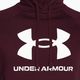 Vyriškas "Under Armour Rival Fleece Logo HD" džemperis su gobtuvu, tamsiai kaštoninis/baltas 6