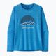 Moteriški Patagonia Cap Cool Daily marškinėliai ridge rise moonlight/vessel blue x-dye longsleeve 3