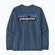Vyriški žygio marškinėliai ilgomis rankovėmis Patagonia P-6 Logo Responsibili utility blue 2