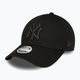 Moterų New Era Metallic Logo 9Forty New York Yankees beisbolo kepuraitė juoda