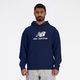 Vyriškas džemperis New Balance Stacked Logo French Terry Hoodie navy