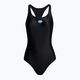 Moteriškas vientisas maudymosi kostiumėlis arena Icons Racer Back Solid black