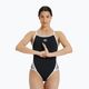 Moteriškas vientisas maudymosi kostiumėlis arena Icons Super Fly Back Solid black/white 7