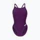 Moterų arena Team Challenge Solid slyvų/baltos spalvos vientisas vientisas maudymosi kostiumėlis 4