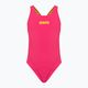 Arena Team Swim Tech Solid freak rose/soft green vaikiškas vientisas maudymosi kostiumėlis