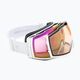 Rossignol Magne'lens slidinėjimo akiniai balti/rožiniai veidrodžiai/sidabriniai veidrodžiai