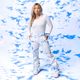 Moteriškos snieglenčių kelnės ROXY Chloe Kim azure blue clouds 8