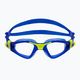 Aquasphere Kayenne 2022 mėlyni/geltoni/skaidrūs vaikiški plaukimo akiniai 2