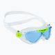 Aquasphere Vista skaidri/šviesiai žalia/mėlyna vaikiška plaukimo kaukė MS5080031LB