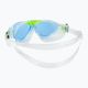 Aquasphere Vista skaidri/šviesiai žalia/mėlyna vaikiška plaukimo kaukė MS5080031LB 4