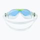 Aquasphere Vista skaidri/šviesiai žalia/mėlyna vaikiška plaukimo kaukė MS5080031LB 5