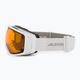 Alpina Double Jack Mag Q-Lite balti blizgūs / veidrodiniai juodi slidinėjimo akiniai 4