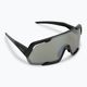 Alpina Rocket Q-Lite juodi matiniai / sidabriniai veidrodiniai dviratininkų akiniai