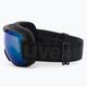 UVEX Downhill 2000 FM slidinėjimo akiniai juodi matiniai/veidrodiniai mėlyni/skaidrūs 55/0/115/24 4