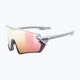 UVEX Sportstyle 231 sidabriniai slyvų matiniai/veidrodiniai raudoni dviratininkų akiniai S5320655316 6