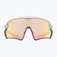 UVEX Sportstyle 231 sidabriniai slyvų matiniai/veidrodiniai raudoni dviratininkų akiniai S5320655316 8