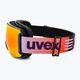 UVEX Downhill 2100 CV S2 slidinėjimo akiniai juodi blizgūs/veidrodiniai raudoni/spalvoti oranžiniai 4