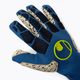Uhlsport Hyperact Supergrip+ Finger Surround vartininko pirštinė mėlyna ir balta 101123101 3