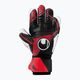 Uhlsport Powerline Soft Pro vartininko pirštinės juoda/raudona/balta