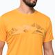 Jack Wolfskin Peak Graphic vyriški trekingo marškinėliai oranžiniai 1807183 3