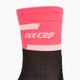 Moteriškos kompresinės bėgimo kojinės CEP 4.0 Mid Cut pink/black 3