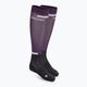 Moteriškos kompresinės bėgimo kojinės CEP Tall 4.0 violet/black