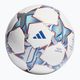 Futbolo kamuolys adidas UCL League 23/24 white/silver metallic/bright cyan/royal blue dydis 5