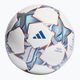 Futbolo kamuolys adidas UCL League 23/24 white/silver metallic/bright cyan/royal blue dydis 4