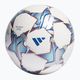 Futbolo kamuolys adidas UCL League 23/24 white/silver metallic/bright cyan/royal blue dydis 4 2