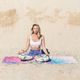 Yoga Design Lab kombinuotas 1,5 mm rožinis kelioninis kilimėlis jogai Tribeca Sand 6