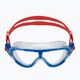 Speedo Rift Junior lavos raudonos/gražios mėlynos/skaidrios spalvos vaikiška plaukimo kaukė 8-01213C811 2
