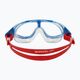 Speedo Rift Junior lavos raudonos/gražios mėlynos/skaidrios spalvos vaikiška plaukimo kaukė 8-01213C811 5