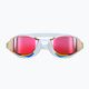 Speedo Fastskin Hyper Elite Mirror baltos/oksidinės pilkos/rožinio aukso spalvos plaukimo akiniai 68-12818F979 7