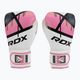 Moteriškos bokso pirštinės RDX BGR-F7 baltos ir rožinės spalvos BGR-F7P