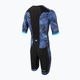 Vyriškas triatlono kombinezonas ZONE3 Activate+ Tropical Palm Short Sleeve Full Zip Trisuit navy/blue 2