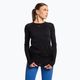 Moterų treniruočių marškinėliai ilgomis rankovėmis Gymshark Flex Top black