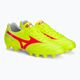 Vyriški futbolo batai Mizuno Morelia II Club MD safety yellow/fiery coral 2/galaxy silver 4