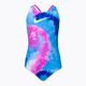 Nike Tie Dye Spiderback vaikiškas vientisas maudymosi kostiumėlis mėlynas NESSC719-458