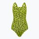 Nike daugkartinės spaudos Fastback vaikiškas vientisas maudymosi kostiumėlis žalias NESSC755-312