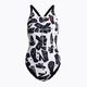 Nike daugkartinis spausdinimas Fastback moteriškas vientisas maudymosi kostiumėlis Black NESSC05050-001