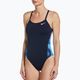 Moteriškas vientisas maudymosi kostiumėlis Nike Multiple Print Racerback Splice One, tamsiai mėlynas NESSC051-440 8