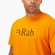 Vyriški Rab Stance Logo SS trekingo marškinėliai oranžiniai QCB-08-SUN 3