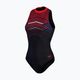 Speedo moteriškas vientisas maudymosi kostiumėlis Digital Placement Hydrasuit black-red 8-1244515213 4