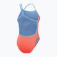 Moteriškas vientisas plaukimo kostiumas Speedo Solid Vback disco peach/curious blue 2