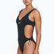Nike Wild moteriškas vientisas juodai baltas maudymosi kostiumėlis NESSD255-001 6