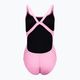 Nike Hydrastrong Solid Fastback moteriškas vientisas maudymosi kostiumėlis rožinės spalvos NESSA001-660 2