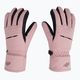 Moteriškos slidinėjimo pirštinės 4F RED002 šviesiai rožinės spalvos 3